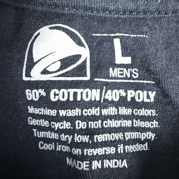 Taco Bell Logo Grid T-Shirt Black Men’s Size L Fast Food Graphic Tee - Picture 4 of 6